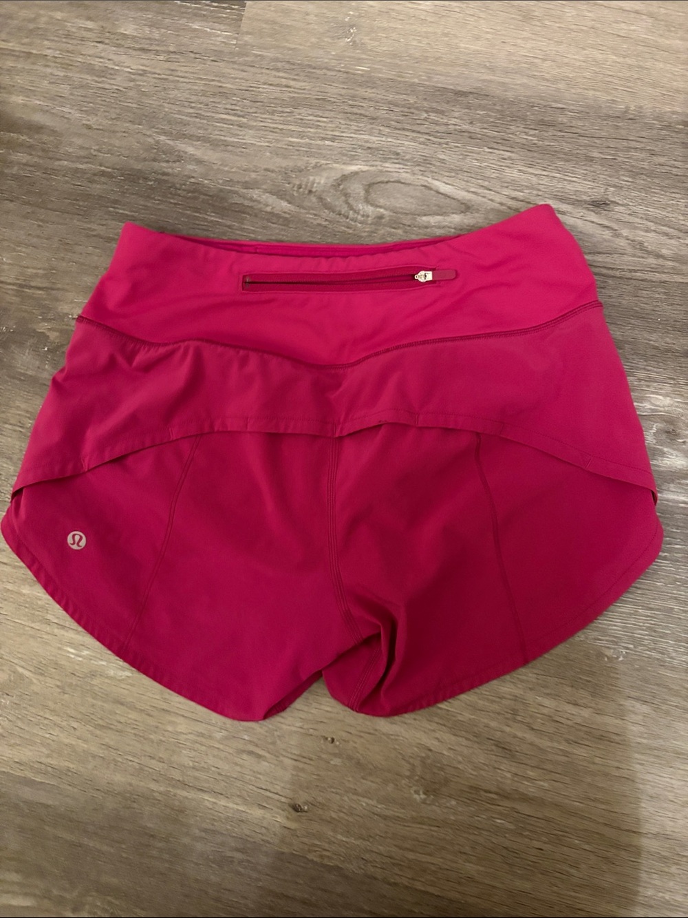lululemon athletica Hot Pink Athletic Shorts with Back Zip Pocket